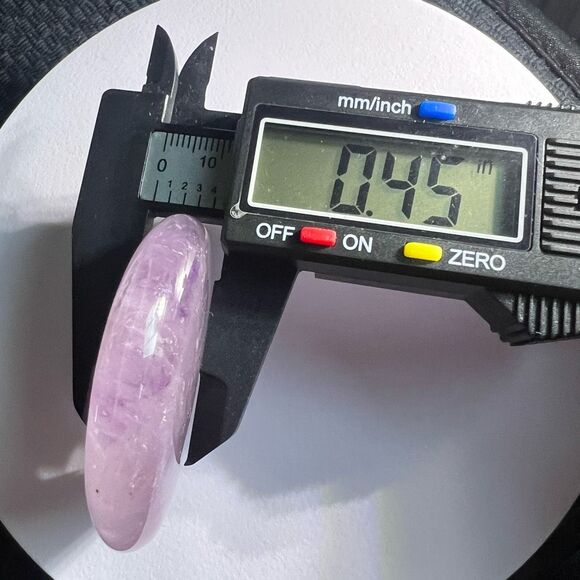 Amethyst Crystal Crescent Moon Carving Meditation Stone - Picture 6 of 9